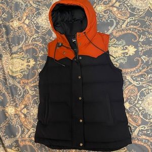 Patagonia women’s hooded bivy vest.